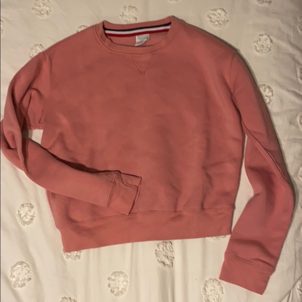 pink crewneck